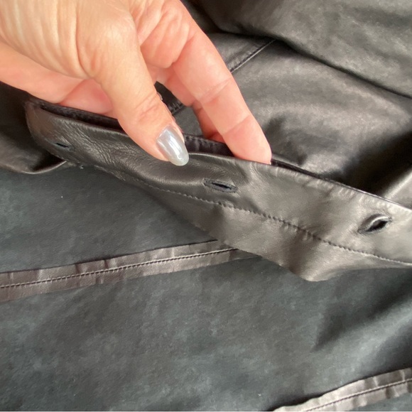 Lafayette 148 leather blouse size 4 - Picture 6 of 12